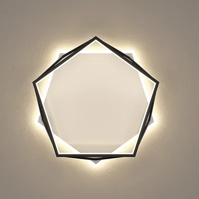Produktbild von LED Deckenleuchten, 48*46.5cm Deckenlampe, Stufenlos Dimmbar mit Fernbedienung, Fünfeckiger Ausschnitt Wohnzimmerlampe, 3 einstellbaren Farben Esszimmerlampe, Einstellbare Helligkeiten Deckenbeleuchtung, Schlafzimmerlampe, Büroalampe