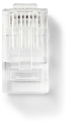 Produktbild von Nedis RJ45-Stecker - RJ45 Pass Through - Stranded UTP CAT5 - Gerade - Vergoldet - 10 Stück - Polycarbonate - Transparent - Box