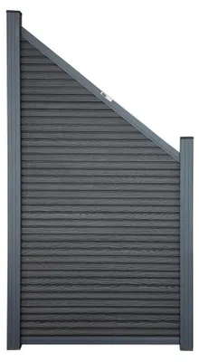Produktbild von HOME DELUXE WPC Sichtschutzzaun Schrägelement CALLADO PREMIUM Horizontale Paneele - Höhe: 185 cm