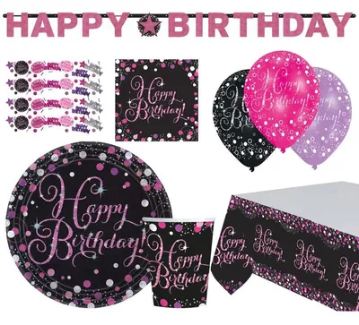 Produktbild von Sparkling Celebrations Pink Partyset 41-teilig