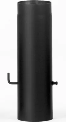 Produktbild von FireFix Ofenrohr Ø 130 mm, 50 cm, mit Drosselklappe, schwarz