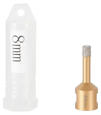 Produktbild von Mucola Diamant-Bohrkrone Ø 8 mm für Winkelschleifer Gold – M14 Gewinde, Fliesenbohrer für Feinsteinzeug, Granit, Marmor & Keramik, Trocken- und Nassschnitt, Profi-Qualität