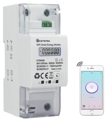 Productafbeelding van Smart stroommeter DIN-rail WLAN 1-fase AC 5(65) A