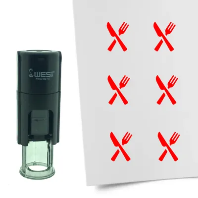 Obrázek produktu pro Příbor CombiCraft Stamp 10mm kulatý - červený inkoust