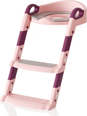 Produktbild von Jopassy Toilettentrainer mit Leiter Treppe mit Treppe Kindersitz Toilettensitz Töpfchen Rosa