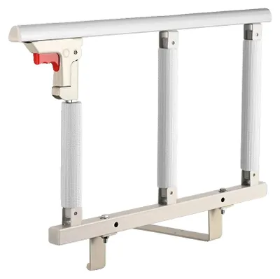 Imagen del producto de Barandilla de cama, acero inoxidable, 70 cm de longitud, soporta hasta 150 kg, mecanismo de plegado sencillo, diseño antideslizante