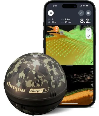 Immagine prodotto di Ecoscandaglio lanciabile - DEEPER - CHIRP+ 4 - GPS - IA - 3 fasci CHIRP - portata 120 m