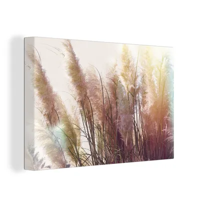 Produktbild von OneMillionCanvasses® - Leinwandbilder - 150x100 cm, Stilleben - Farben - Schilf, Wandbilder Kunstdruck Wanddekoration