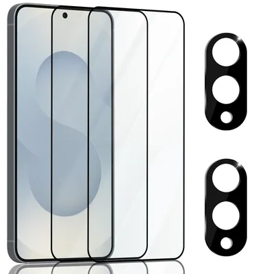 Obrázok produktu pre 2-balenie Samsung S25 Edge Ochranné sklo na displej & 2-balenie ochrana objektívu - Tvrdené sklo 9H - Super kvalita 3D