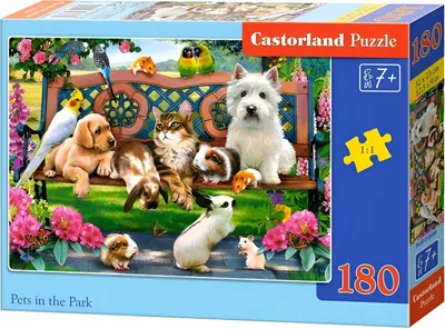 Obrázok produktu pre CASTORLAND Puzzle 180el. Domáce zvieratá v parku