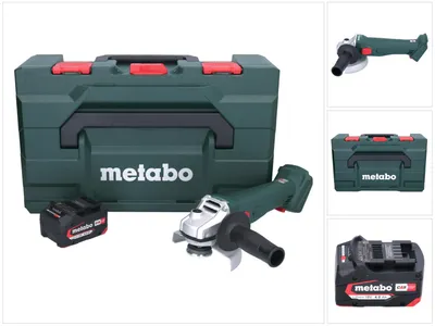 Obrázek produktu pro Metabo W 18 7-125 Akumulátorová úhlová bruska 18 V 125 mm + 1x akumulátor 4,0 Ah + metaBOX - bez nabíječky