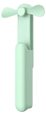 Produktbild von Handlicher Mini-Ventilator – tragbarer Pocket Fan mit 2000 mAh Powerbank – Wiederaufladbar, persönlicher Reiseventilator für Frauen, klein & leicht