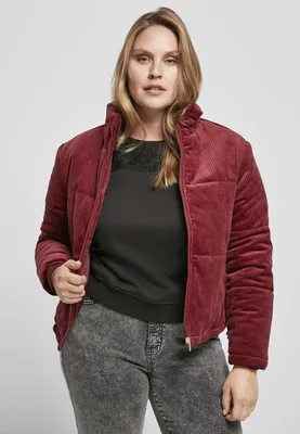 Produktbild von Urban Classics Ladies - KORD Puffer Jacke burgundy - S