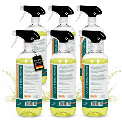 Produktbild von INOX® 6x1L Polster- & Teppichreiniger Konzentrat – Kraftvolle Tiefenreinigung für Textilien, KI-generiertes Bild