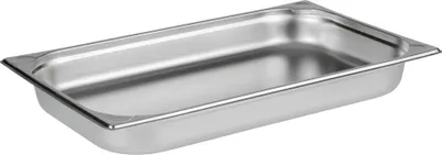 Produktbild von APS 81102 GN 1/1 Behälter, Edelstahl, 53 x 32,5 cm, Tiefe 65 mm, 9 Liter