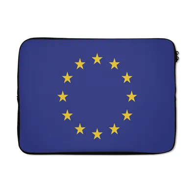 Produktbild von MuchoWow® Laptop Hülle 13 Zoll Flagge - Europäische Flagge Laptoptasche - Laptophülle - Sleeve - Rundumschutz