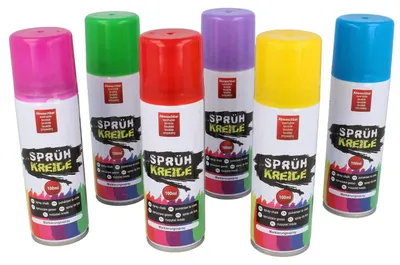 Productafbeelding van Spraykrijt Set van 6 - Wateroplosbare Spuitverf voor Creatieve Projecten