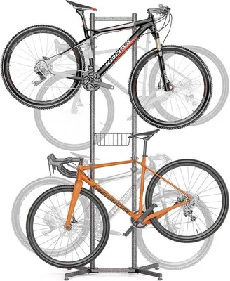 Produktbild von Famanu Fahrradständer - Stabil und leicht - für 4 Fahrräder - Schwarz
