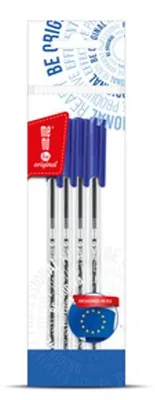 Produktbild von Długopis Memobe biurowy niebieski 1 mm 4 sztuki