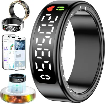 Imagen del producto de Reloj inteligente para hombre, rastreador de actividad física con pantalla, talla 11, resistente al agua (IP68)