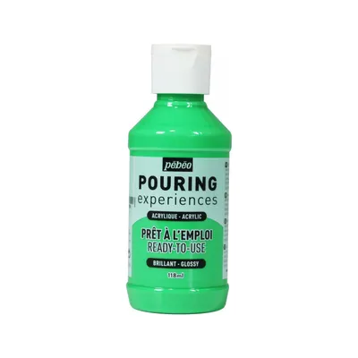 Produktbild von Glänzende Acrylfarbe für Pouring - Lichtgrün - 118 ml