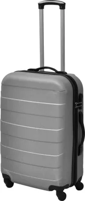 Produktbild von vidaXL 3-tlg. Hartschalenkoffer-Set Silbern 45,5/55/66 cm