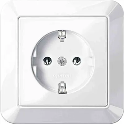 Zdjęcie produktu dla MERTEN SCHUKO gniazdo 16A MEG2301-1019 termoplastyczne biegunowe z pokrywą MEG2 MEG2301-1019 (MEG2301-1019)