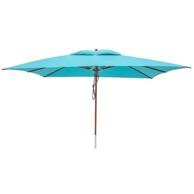 Produktbild von anndora Sonnenschirm 3x4m eckig Hellblau Himmelblau Winddach UV-Schutz - Himmelblau