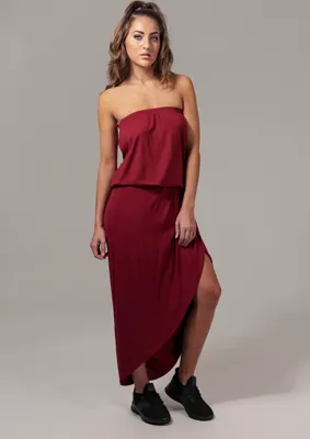 Obrázok produktu pre Urban Classics Dámske - Viskózové bandeau nohavice bordové - L