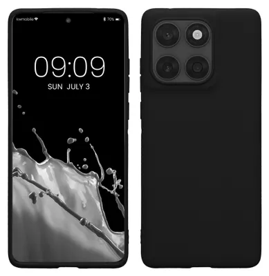 Produktbild von kwmobile Handyhülle für Motorola Edge 60 Fusion Hülle - TPU Case - Kabelloses Laden - Schutzhülle Cover in Schwarz matt