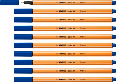 Image de STABILO - Fineliner - point 88 - Pack de 10 - bleu moyen