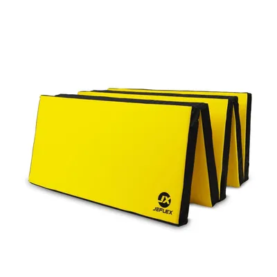 Produktbild von Turnmatte klappbar 250 x 100 x 8 cm GELB/SCHWARZ Weichbodenmatte
