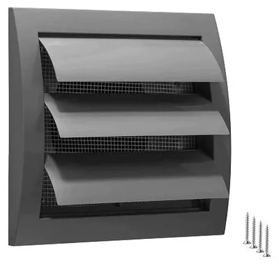 Zdjęcie produktu dla Kratka wentylacyjna 100 mm automatyczne żaluzje siatka owady tworzywo ABS