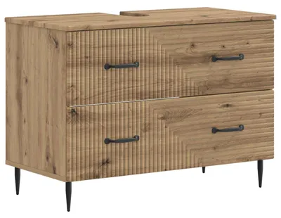 Immagine prodotto di vidaXL Mobiletti per lavabo HAARLEM, effetto legno artigianale, 82 x 41 x 58,5 cm