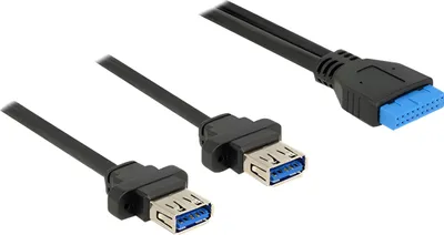 Immagine prodotto di Delock Kabel USB 3.0 Pfostenbuchse 2,00 mm 19 Pin 2 x USB