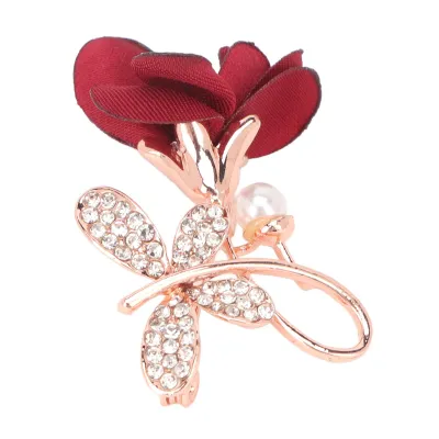 Image de Broche rose,Broche rose Pin,Broche rose femme,Broche rose élégante,Broche florale Pin,Broche rose fête