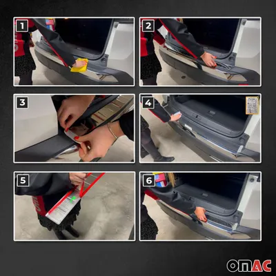 Image de Protection Seuil de Pare-chocs Arriére Pour Nissan NV300 2016-2021 Acier
