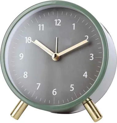 Produktbild von Lautloser Tischwecker 1 Stück, Geräuschloser Minimalistischer Wecker Mit Glasabdeckung Und Metallgehäuse, Für Schlafzimmer Und Nachtisch