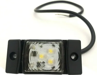 Produktbild von Weiß LED Umrissleuchte Begrenzungsleuchte 12V 24V Anhänger LKW 73x33x17mm Kabel