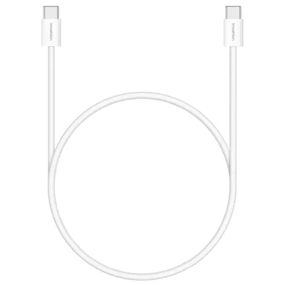 Produktbild von imoshion USB-C-zu-USB-C-Kabel – Geflochten – 1 Meter – Weiß