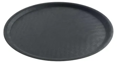 Produktbild von HENDI Serviertablett rund schwarz 400 mm Fiberglas