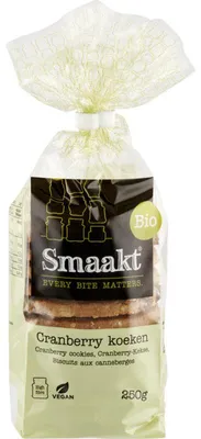 Produktbild von Smaakt Cranberrykoeken 250g – Saftige Kekse mit fruchtigen Cranberries