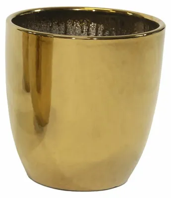 Produktbild von Mega Collections Blumentopf Emperor - rund - gold - D25 x 25 cm