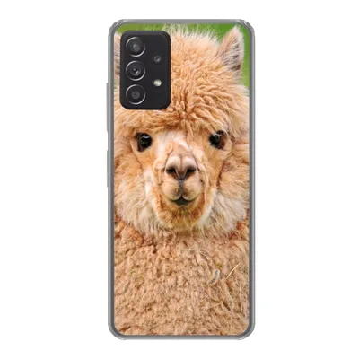 Produktbild von MuchoWow® Handyhülle Schutzhülle Hülle für Samsung galaxy a73 Alpaka - Wolle - Braun Silikon Softcase Handy Hülle - Handyhülle