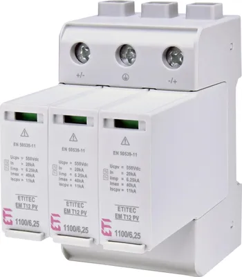 Obrázek produktu pro Svodič přepětí ETITEC EM T12 PV 1100/6,25 Y 002440580 ETI
