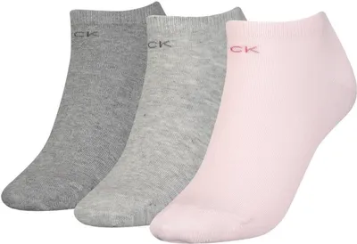 Produktbild von 3er Pack Calvin Klein Logo Sneakersocken Damen 003 - pink
