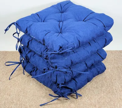 Produktbild von Rattani Stuhlkissen / Sitzkissen Klara 4x , 42 x 42 x 8 cm Colore blau