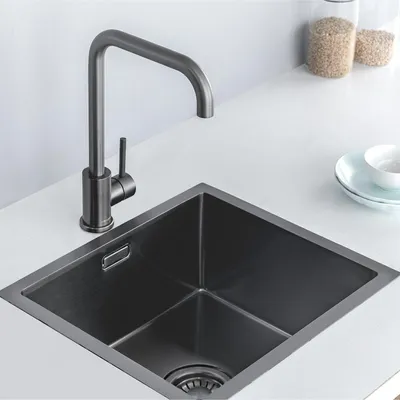 Zdjęcie produktu dla LOMAZOO zlewozmywak LYNX 45 × 40 cm, stal, antracyt