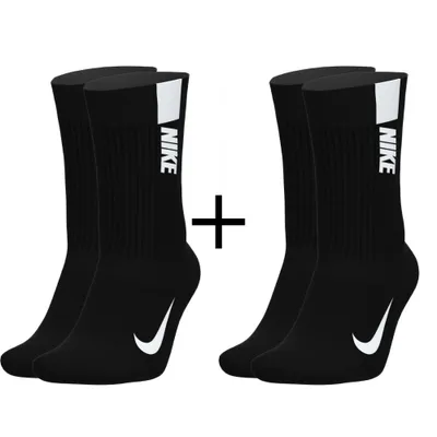 Obrázek produktu pro Ponožky NIKE Multiplier CRW Black 2-pack Černá 46-50