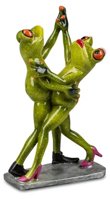 Image de formano magnifique figurine de collection couple de danseurs,danseurs grenouille,peinte à la main